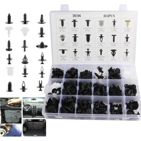 Clips de fixation - CYA - 415pcs - Noir/Blanc - Pour véhicules Ford (1/4)
