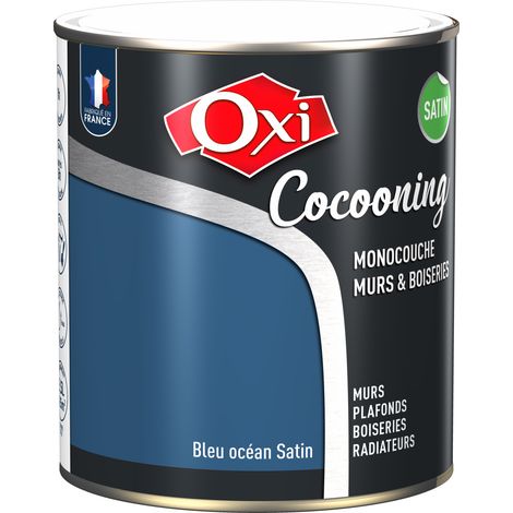 Peinture Oxi Murs Et Boiseries Cocooning Satin Bleu Ocean 2,5l - Oxi