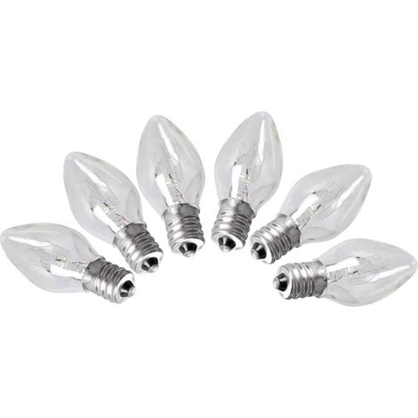 Paquete de 6 bombillas de sal del Himalaya E12, 15 vatios para iluminación y decoración de habitaciones, 220–240 V - Crezuo