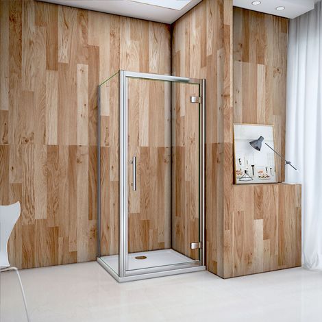 Ocean Sanitaire – Cabine de douche 80x80x185cm – Verre de sécurité 6mm – Installation en angle – Porte pivotante – Profilé aluminium anodisé (1/5)