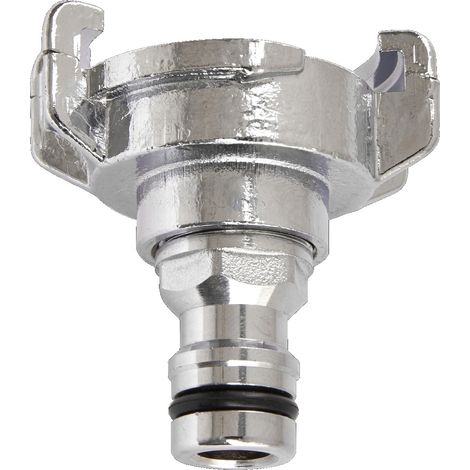 GEKA – plus Système à emboîtement, adaptateur avec griffe et embout mâle – Laiton chromé
