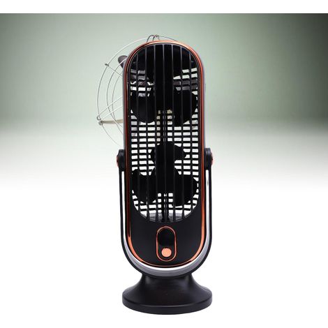 Ventilateur de Bureau Tower Rechargeable USB, Motor Brushless 5 Vitesses, Compact Noir pour Maison Bureau (1/5)
