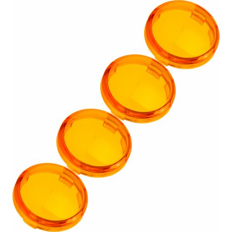 Clignotants Moto 4 Pièces, Verre de Clignotant ABS Universel 6 cm/2,36 pouces, Accessoires Motocyclette Jaune (1/5)