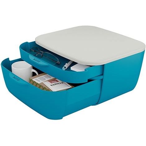 53570061 bandeja de escritorio/organizador Poliestireno (PS) Azul, Blanco