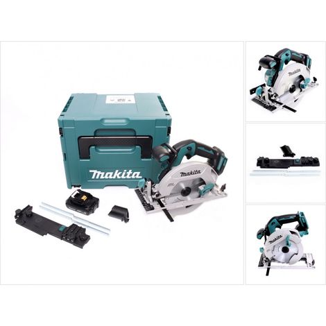 Makita DHS 680 Y1J Akku Handkreissäge 18 V 165 mm Brushless + 1x Akku 1,5 Ah + Adapter + Makpac - ohne Ladegerät (1/5)