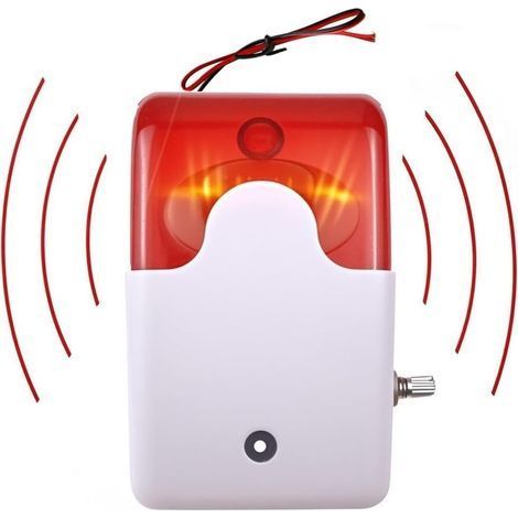 Alarme sonore clignotante 12V 110 dB Alarme réglable Avertisseur de sécurité pour lieux publics Évacuation d'urgence (1/5)