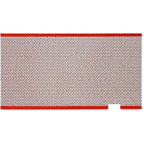 Kühlergrillgitter 100x33cm - Roter Einsatz 4x8mm für Frontstoßstange, universelles Kühlerschutzgitter, Tuningzubehör für Sportwagen.