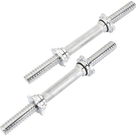 Youyijia 2PCS Dumbbell Bar 1 Inch Spinlock Olympic Dumbbell Bar Set 13.8" Chrome Free Weight Lifting Threaded Dumbbell Handles with Collars for Home Gym Bodybuilding Strength Training Fitness Exercise (1/5)