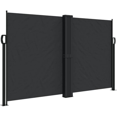 Maison Exclusive - Seitenmarkise Ausziehbar Schwarz 140x600 cm