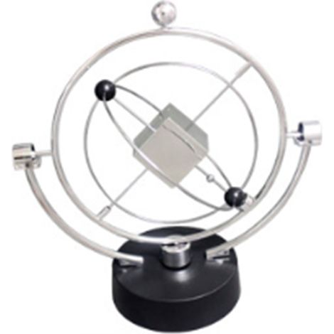 Bureau décoration jouet mouvement perpétuel électronique argent carré métal plastique machine cinétique (1/5)