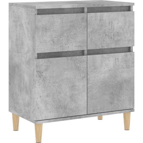 Maison La Vie - Buffet Salon Moderne - Meuble de rangement - Gris béton 60x35x70 cm Bois d'ingénierie bu4437 (1/5)