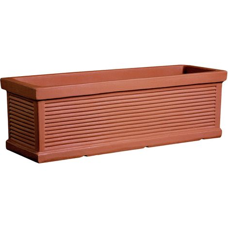 Balconetta Resina Millerighe cm. 60 Terracotta