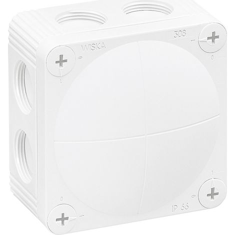 Wiska 10060610 Abzweigkasten (L x B x H) 85 x 85 x 51 mm Weiß IP66 1 St.