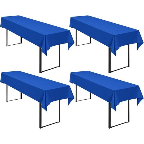Biertisch-Tischdecke Königsblau 4 Stück 250x100cm Polyester für Partys & Events