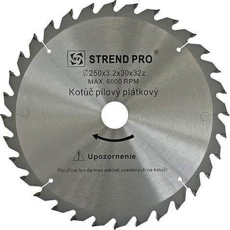Sägeblatt Strend Pro SuperSaw NWG 250x3,2x30 32T, für Holz, Kreissägeblatt, HM-Blätter