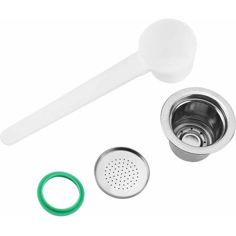 Enowelir Capsule de café en acier inoxydable rechargeable et réutilisable compatible (1/4)
