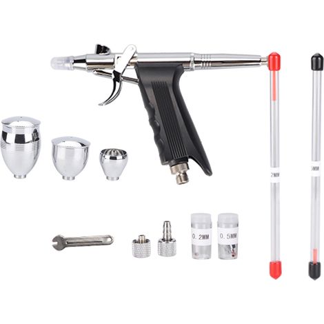Airbrush-Kompressor-Set – Doppelwirkung – Farb-/Kuchen-/Bastelsprühgerät – Künstlerbedarf