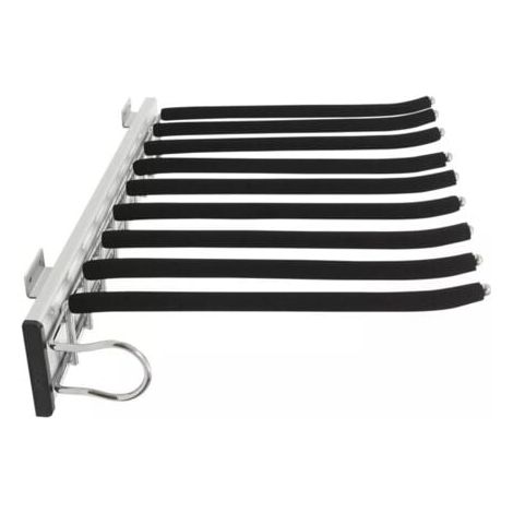 Porta pantaloni espandibile, gruccia per pantaloni, 9 ganci per sciarpe, pantaloni espandibili per armadio da 48 cm (montaggio sul lato sinistro), INHHUB (1/4)