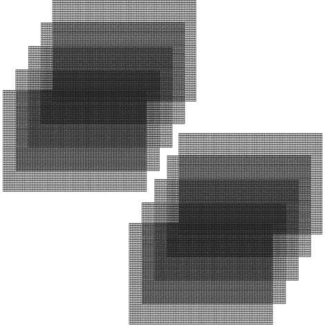 10 quadratische Kunststoffgitter für Blumentöpfe, Drainagenetz für Blumentöpfe, Drainagematte für Blumentöpfe, Drainagegitter gegen Herausfallen der Erde, 30 x 20 cm (1/5)