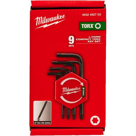 MILWAUKEE KLUCZ TORX ZESTAW KOMPAKTOWY 9szt.