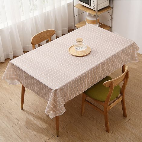 Tablecloth Plastique Gingham Rouge Et Blanc - 137 x 153 cm - Jetable - Pour Pique-Niques Fêtes Et Événements - 1 Pièce (1/2)