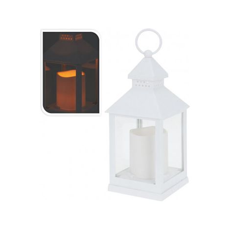 Farolillo Vela LED Blanco Metal