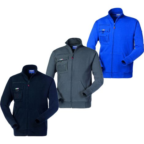 Sudadera de trabajo con cremallera larga Rossini Quebec - XXL - Azul