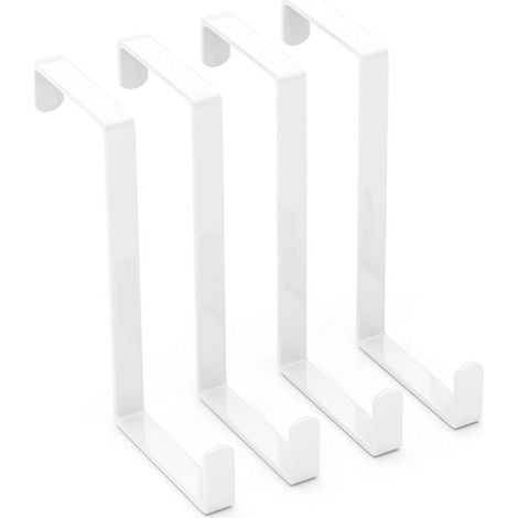 Dailygoods - Perchero de puerta, 4 piezas, perchero de pared sin taladro, gancho reversible en forma de Z (1/5)