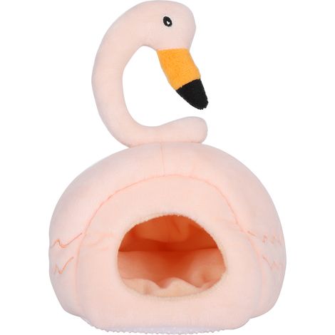 Lit de couchage en forme de cygne pour petit Hamster, dessin animé, garde au chaud, fourniture de maison de repos (1/5)