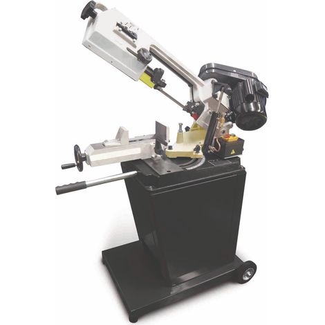 Optimum – Scie à ruban pour métaux 230V – Hauteur de coupe 200mm – Puissance 750W – 2 vitesses – Coupe précise sans éclat