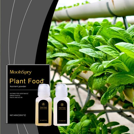 Hydroponic AB Fertilizer with Added Herbal Balanced Nutrients, Suitable for Hydroponics and Soil Cultivation -- Nutrient Powder A: 20g1, Nutrient Powder B: 20g1 (1/5)