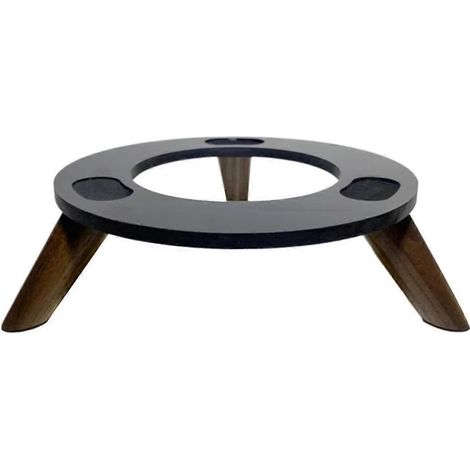 Socle en bois massif, support audio de bureau en bois massif avec système d'absorption des chocs (1/5)