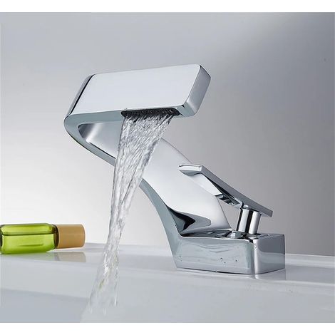 Waschtischarmatur, Mischbatterie für Warm- und Kaltwasser, Aufsatzarmatur, Einhebelmischer, Küchenarmatur (1/5)