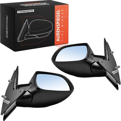 Espejo retrovisor exterior, ajuste manual, plástico resistente, tamaño estándar, volante a la izquierda, color negro. (1/5)