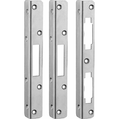 Thirard – Lot de 3 gâches équerre 20mm à bouts carrés – Acier 25/10ème zingué bichromaté – Pour pênes rectangulaires – Résistance à la corrosion