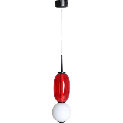 Suspension élégante en cristal blanc et or style contemporain - Blanc cristal et or raffiné (1/5)