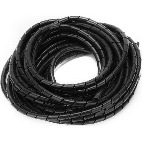 Spiralkabel-Organizer, flexibel, schwarz, Φ8mm, 10 Meter, für Verkabelung