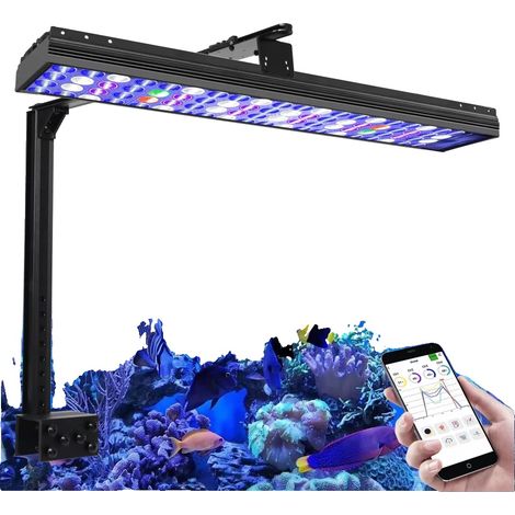 Éclairage d'Aquarium Marin, Spectre Complet, Modes de Contrôle Intelligent, H54 WIFI avec Arm (1/2)