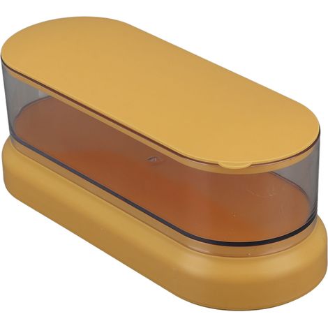 Mini machine de nettoyage portable à ultrasons, silencieuse, pour bijoux, lunettes et pinceaux de maquillage (jaune) (1/5)