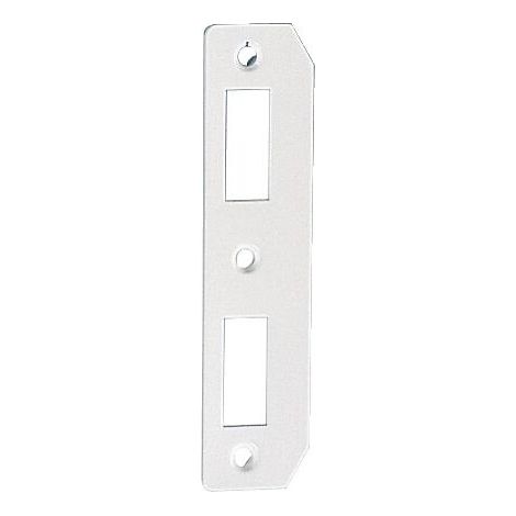 Ensemble gâche + têtière inox pour serrure de portillon finition blanc RAL 9016 - TIRARD