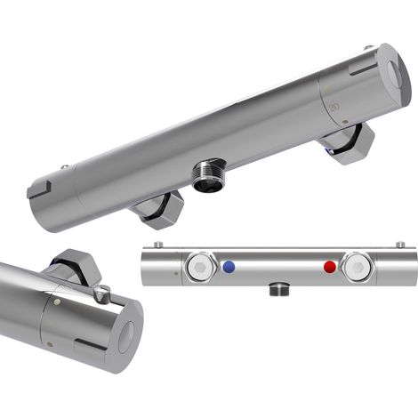 Mitigeur Thermostatique de Douche Granitan Ripon Chromé avec Sécurité Anti-Brûlure 38°C (1/5)