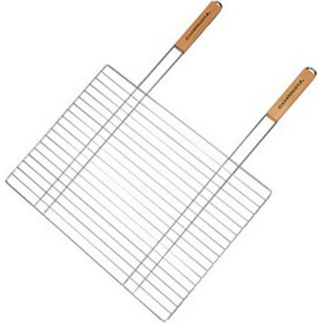 Parrilla Campingaz rectangular grill doble asa madera 67x40 cm (1/3)