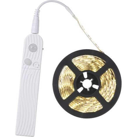 Online Store Bande lumineuse infrarouge de 2W 2m 120 LED pour armoire, alimentée par batterie AAA/port de charge USB, 3 modes d'éclairage, temps de retard réglable, étanchéité IP65 (1/4)