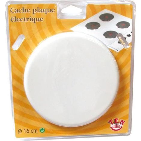 Cache plaque électrique - TEN - Diamètre 16 cm - Émail - Blanc (1/2)