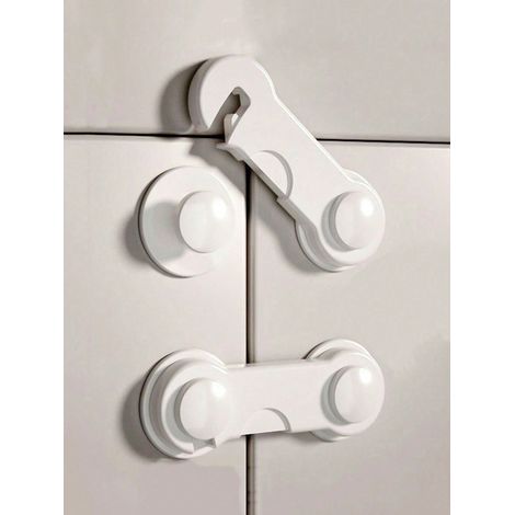 5 pièces de serrures multifonctions anti-pincement, serrures de protection anti-ouverture pour tiroirs de réfrigérateur, serrures de porte d'armoire (1/5)