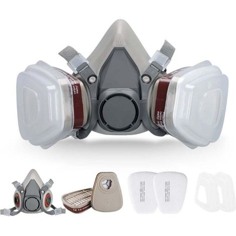 Reusable Half Face Covering – 6200 Half Respirator Mask for Painting, Dust and Formaldehyde, Sanding, Polishing, Spraying, Dust, Chemicals (1/5)