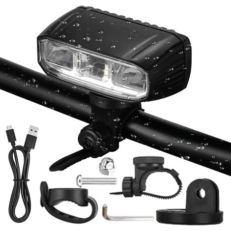 Phare de Vélo - Lumière De Vélo LED Rechargeable USB,Lampe (1/5)