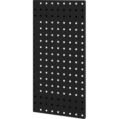 Panneau Porte Outils latéral pour Armoire Atelier, Panneau perforé Outils en Acier, Support Crochets Outils, Rangement Vertical Garage Atelier 68 x 33 x 2 cm (1/5)