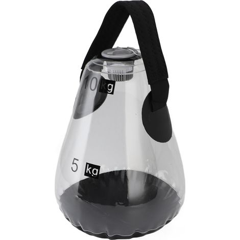 Sac d'eau gonflable en PVC transparent, lesté et portable, pour la salle de sport à domicile (capacité de 10 kg). (1/5)