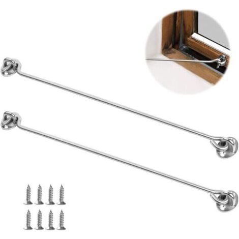 Argent Cabine de Crochet,Attraper Cabine Porte,Abri de Verrouillage de Verrou,Crochet Cabine,Crochets de Cabine,Crochets Tempête,Crochet de Cabine en Acier Inoxydable Crochet (1/4)